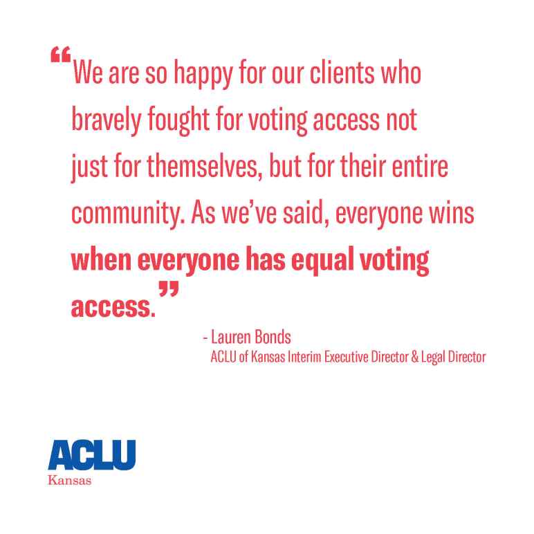 Everyone wins when everyone has equal voting access.
