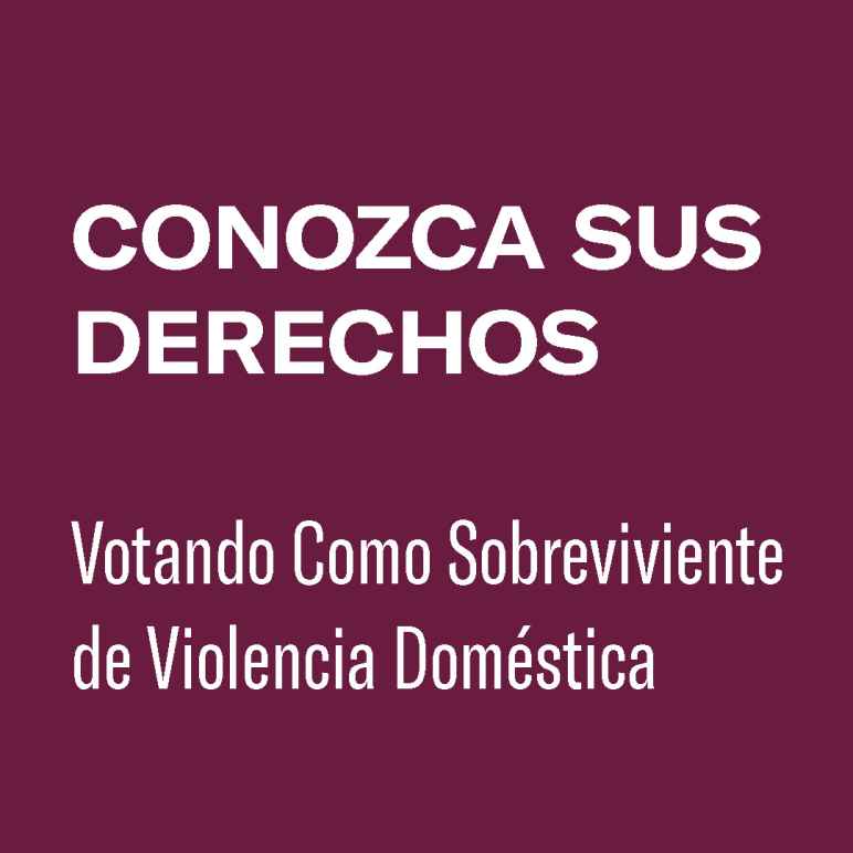 CONOZCA SUS DERECHOS Votando Como Sobreviviente de Violencia Doméstica