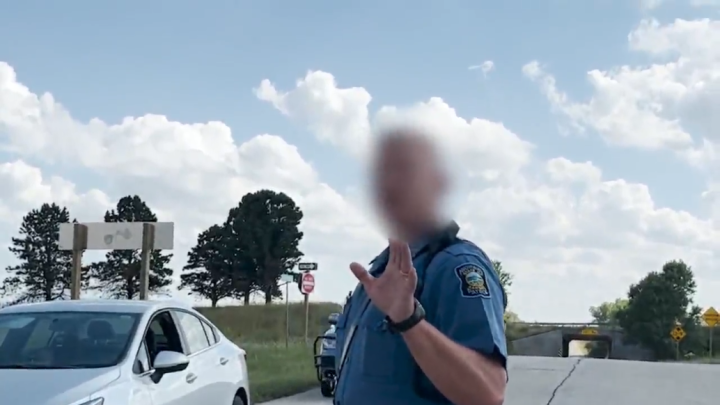 Screengrab from video for article: Kansas Highway Patrol detained drivers illegally, ACLU lawsuit alleges
