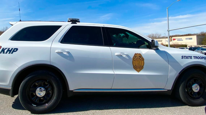 Kansas Highway Patrol vehicle in Manhattan, KS (Feb. 25, 2023) The Wichita Eagle.