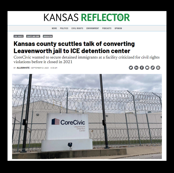 corecivic leavenworth detention center human rights violations