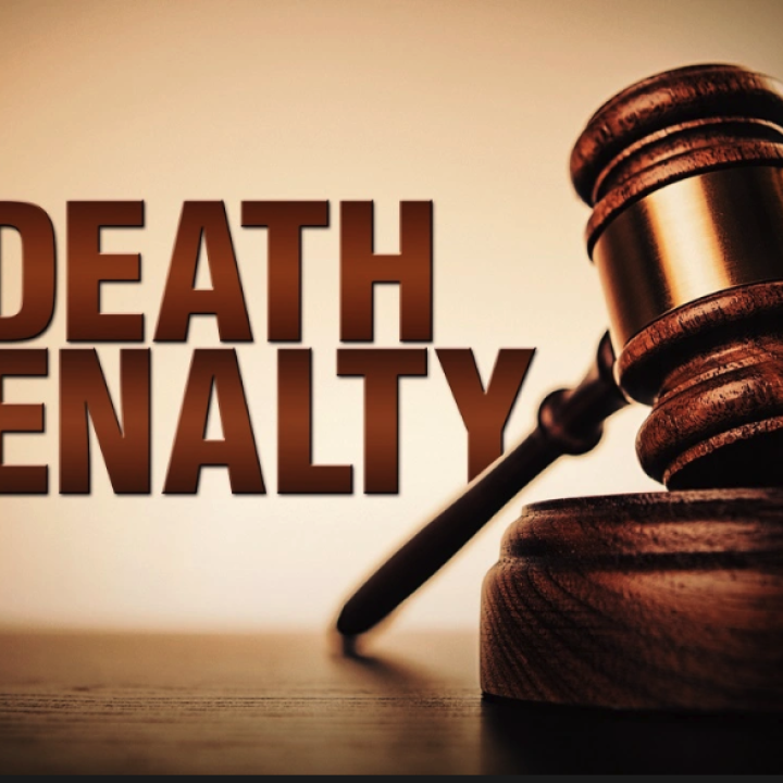 Gavel, image reads "Death Penalty"